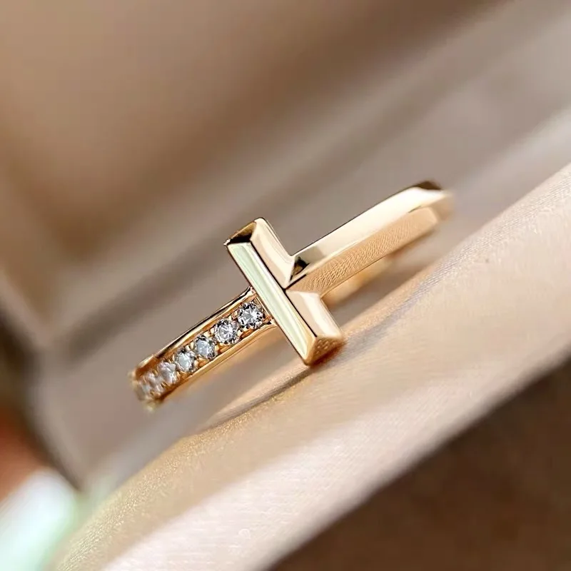 Debelo luksuzni new visoke kakovosti obroč lepe rose zlata prstana cirkon modni dodatki dragulj darila