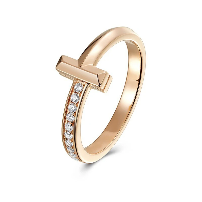 Debelo luksuzni new visoke kakovosti obroč lepe rose zlata prstana cirkon modni dodatki dragulj darila