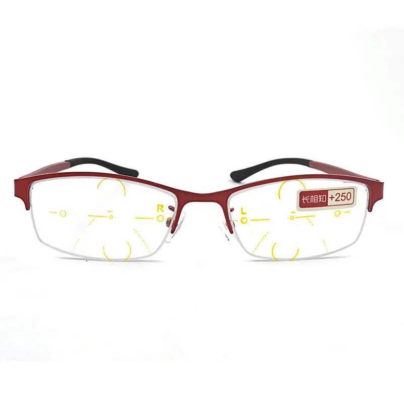 New metal razdalja dual-uporabo očal za branje očala smart zoom obravnavi očala moški postopno multi-focus stare cvet očala NX