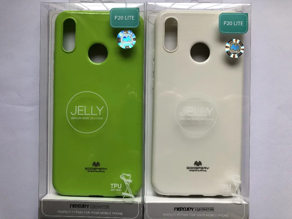Živo srebro Goospery Pisane Pearl Slim Jelly TPU Kritje Odbijača Primeru Telefon za Huawei P20 Lite