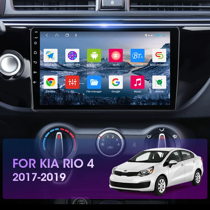 JMCQ Android 9.0 Za KIA RIO 4 2016 2017 2018 2019 Avto Radio Multimidia Video Predvajalnik 2 din T3L T9 RDS GPS Navigaion Razcep Zaslon