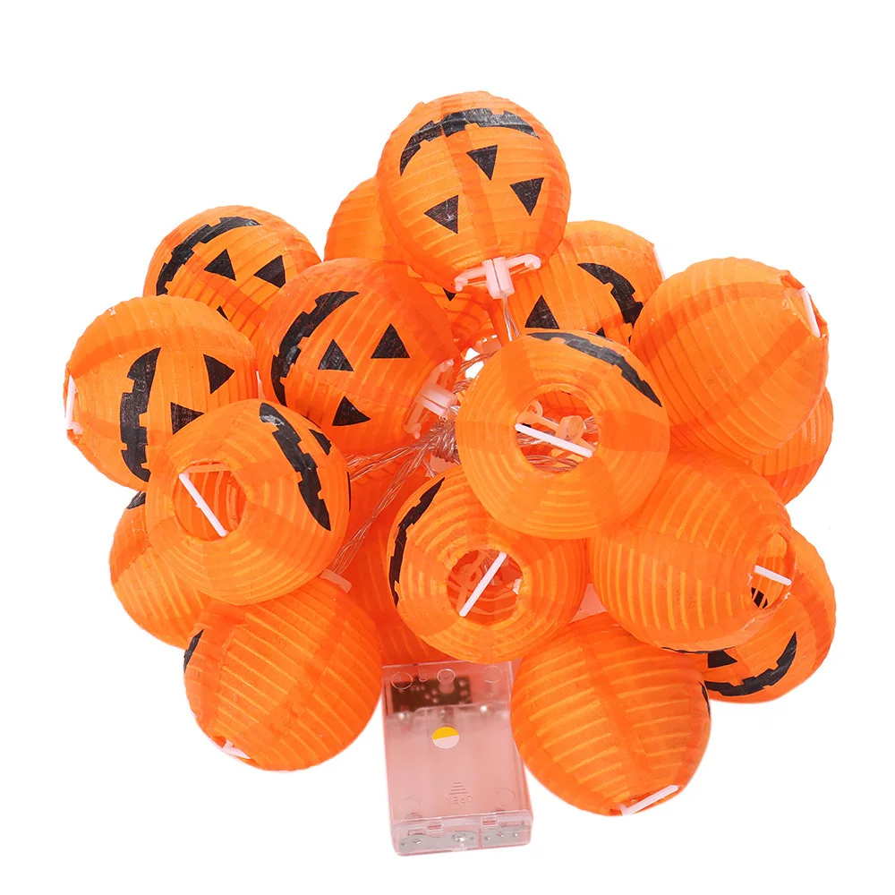 6/10/20 LED Halloween Pumpkin Lantern Niz Luči Baterija Upravlja 3D noč Čarovnic Buče Lučke Notranjo Zunanjo Dekoracijo Doma