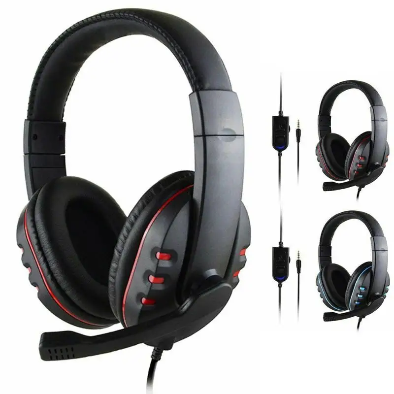 Profesionalne Gaming Slušalke Velike Slušalke S Svetlobo Mikrofon Stereo Slušalke Globok Bas Za PC Računalnik Gamer Prenosnik PS4 Novi X-BOX