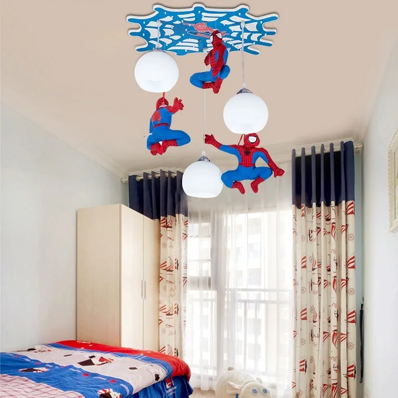 Ustvarjalne osebnosti preprost spiderman risanka doma dekoracijo vrtec spalnica svetilke otroški sobi stropne svetilke LX112420