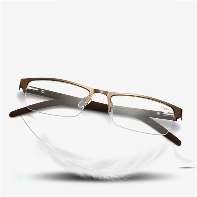 RBRARE Kovinski Okvir Obravnavi Očala Men Eye Glasses Kvadratnih Daljnovidnost Očala za Moške Poslovne Recept Espejuelos De Ver
