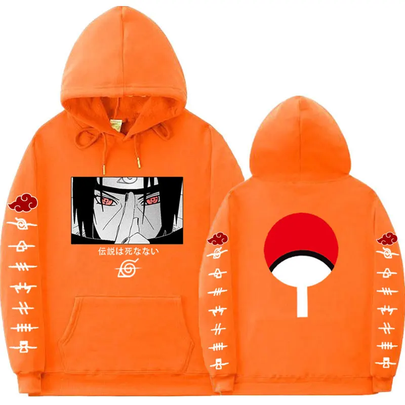 Japonski anime Naruto tiskanja Hoodie nekaj long sleeve Majica jeseni, pozimi Plišastih nadlak moda street style