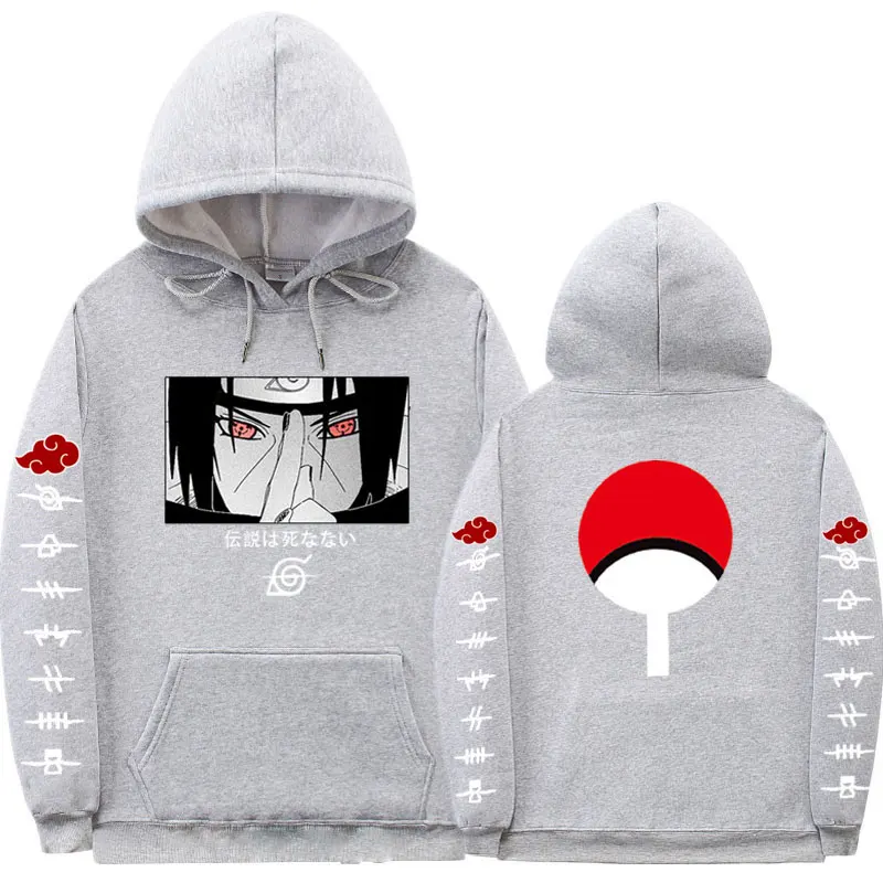 Japonski anime Naruto tiskanja Hoodie nekaj long sleeve Majica jeseni, pozimi Plišastih nadlak moda street style