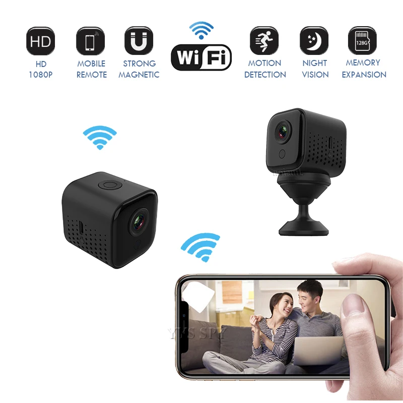 1080P Wifi, Mini Kamero Magnetni Telo, Nočna Vizija, Video HD Audio Snemalnik Skrivnost Kamere Camaras Vohuni Gizli Kamera Mikro Cam
