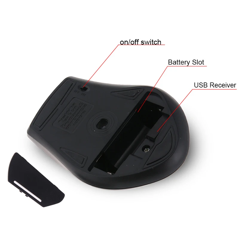 USB Wireless Gaming Mouse Igralec 2,4 GHz Mini Sprejemnik 6 Tipke Strokovno Računalniško Miško Igralec Miši Za Računalnik Prenosni RAČUNALNIK