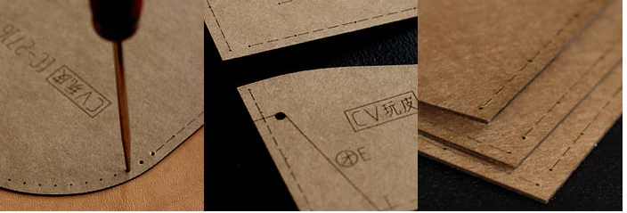 Ročno usnje keybag torbici risanje [C-042] DIY ročno usnje REDMOON denarnice denarnica slog kratke vzorec risanje