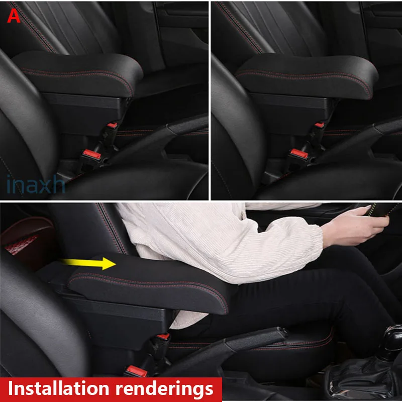 Za Hyundai SOLARIS Armrest 2013 2016 Za VERNA Naglas Avto Armrest polje Shranjevanje dodatki Notranjost z USB LED