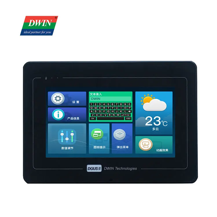 DWIN 7 palčni LCD-Zaslon na Dotik 800*480 HMI Industrijske UART TFT Zaslon Ohmska Kapacitivni zaslon, občutljiv na Dotik