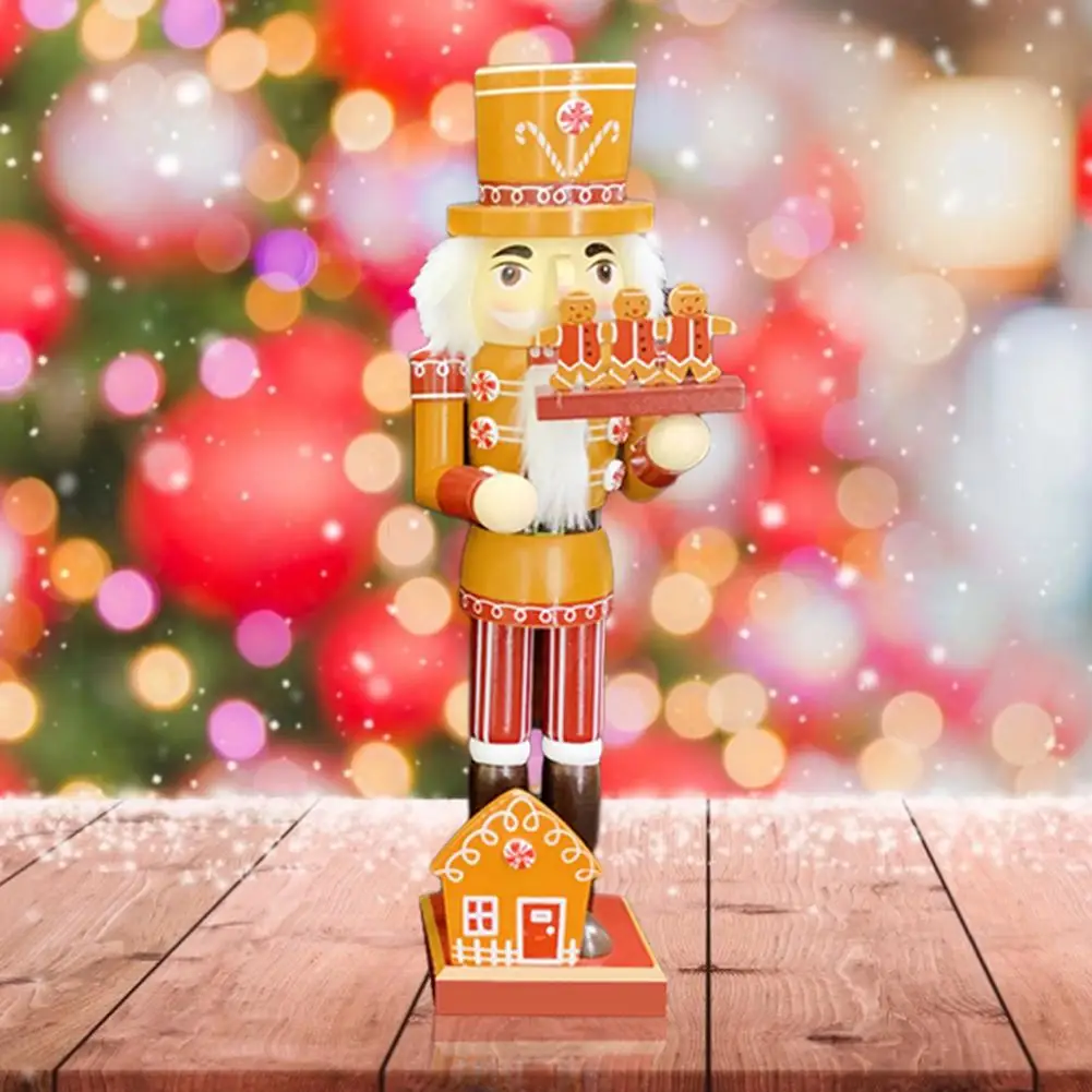 Nova 35 cm Božič Nutcracker Lesene Stabilno Risanka Oreh Lutkovno Božično Drevo Okraski, Dodatki Za Dom Počitnice Stranka