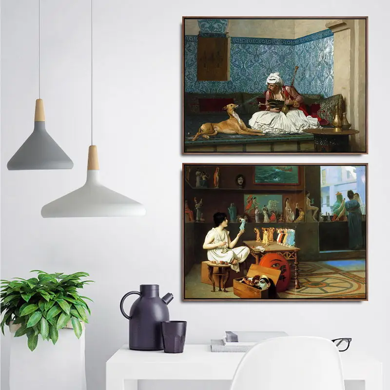 Doma Dekoracijo Umetnosti Stenske Slike Amo Dnevno Sobo, Poster Tiskanje Platna Slike Francoski Ean-Leon Gerome Gladiatus