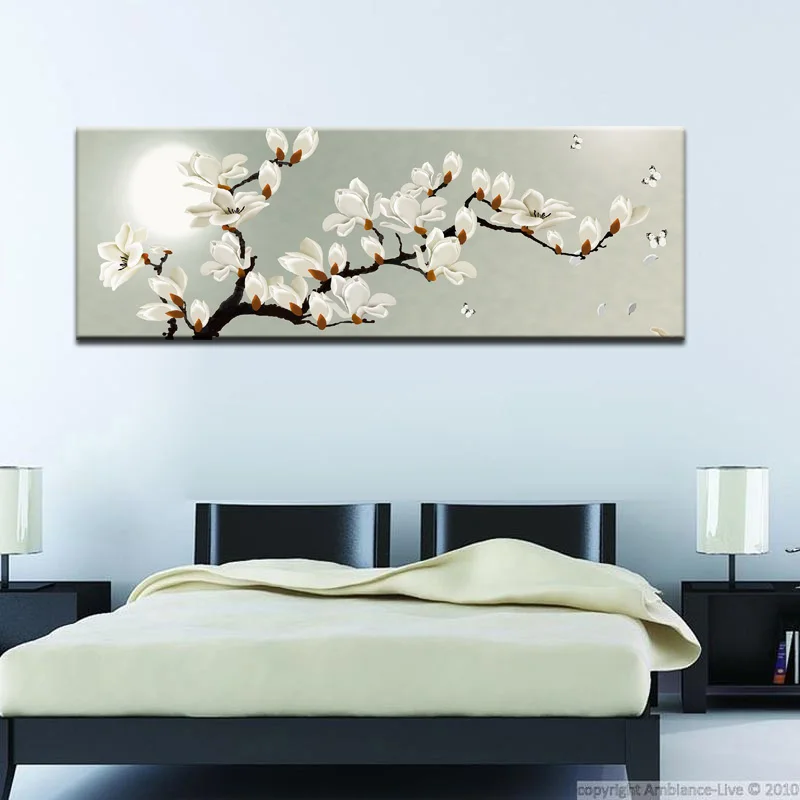 Platno Slikarstvo Pomlad Magnolija Cvet Natisniti Poster, Stenske Slike za Dnevna Soba Dekoracijo Doma, Wall Art Dekor Darilo