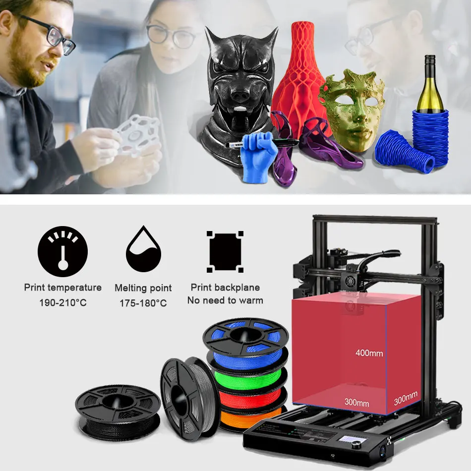 SUNLU 3D Žarilno Prilagodljiv TPU 1.75 mm, 0,5 kg Dobra Žilavost Tiskanje Nitke Za 3D Tiskalnik