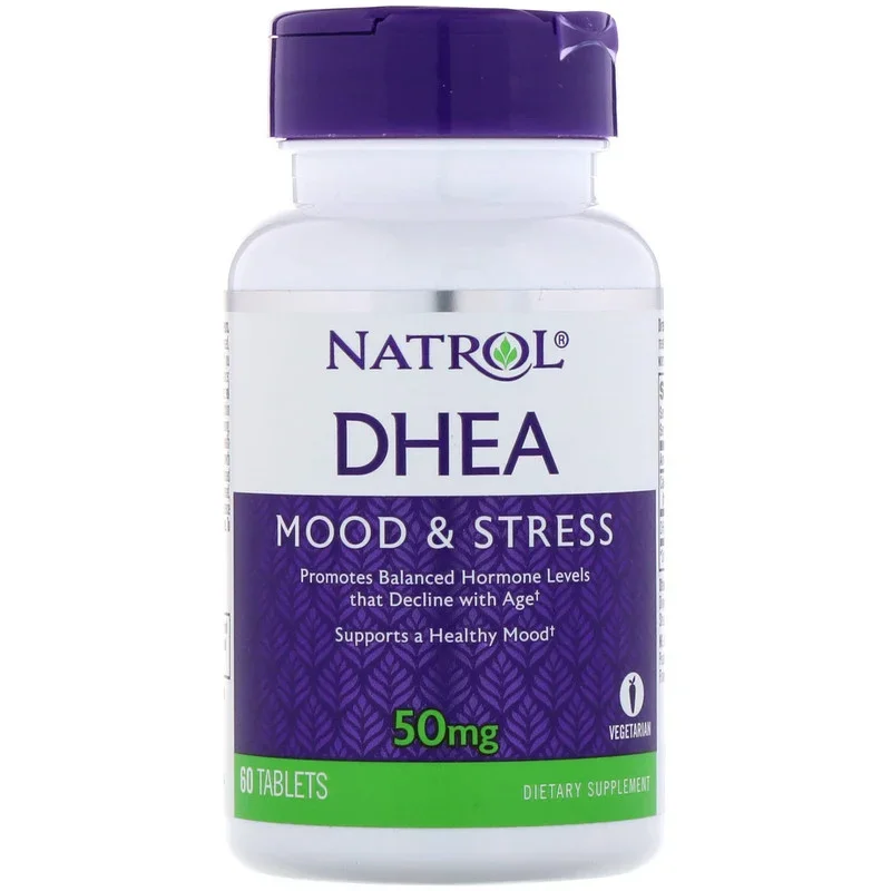 Natrol DHEA 50 mg 60 Tablet Razpoloženje & Stres spodbuja uravnotežen hormona Podpira Zdravo Razpoloženje BREZPLAČNA DOSTAVA