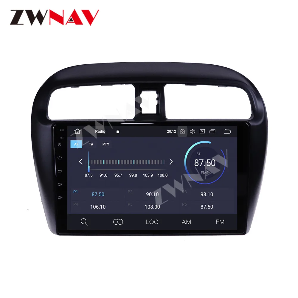 Android 10.0 PX6 Avto DVD Predvajalnik, GPS Navigacija Za Mitsubishi Mirage 2012-2016 Avto Auto Radio Stereo Multimedijski Predvajalnik glavne enote