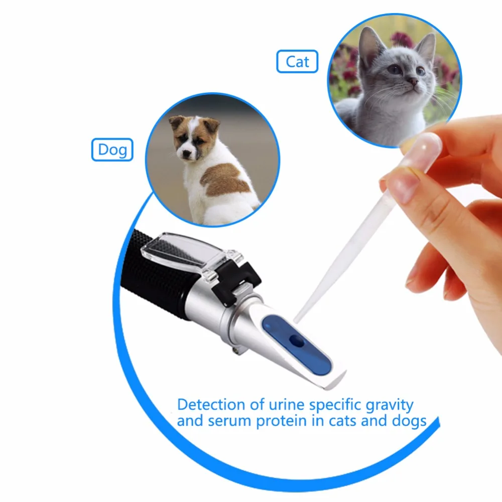 Ročni Hišnih Mačk Pes Specifično Težo Urina Refraktometer Veterinarski 2-14 G / Dl Refraktometer Pet Medicinske Orodje ZGRC-300ATC