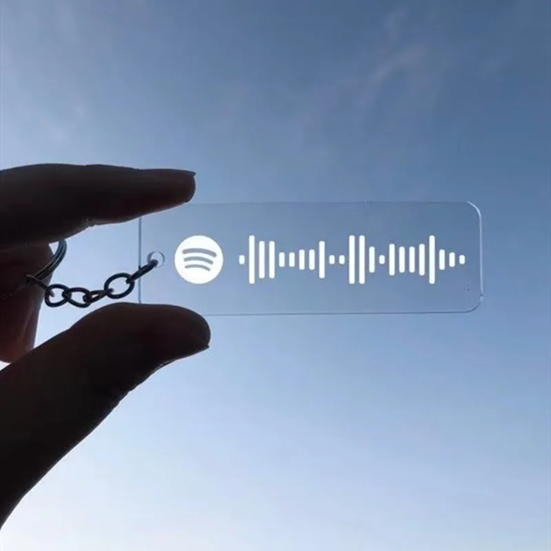 Po Meri Glasbe Spotify Kodo Keychain Za Ženske Moški Modni Ročno Izdelane Osebno Pesem Kodo Nakit Akril Glasbe Keychain Darilo