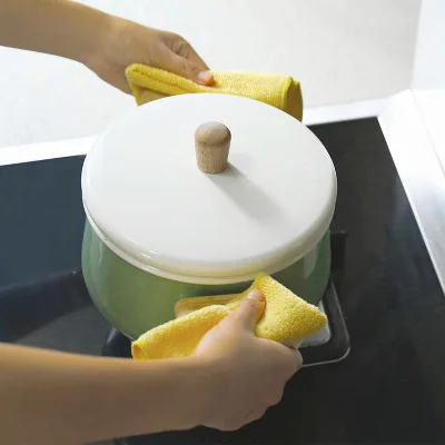 6pcs Mikrovlaken kuhinjsko brisačo Risanka vezenje krpo za Čiščenje Krpo Super vpojne Dishcloth za Domov za kuhanje, čiščenje orodja