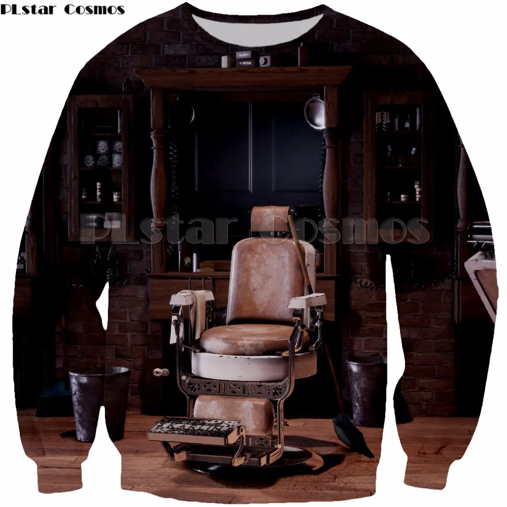 PLstar Kozmos Berber shop, škarje klasični slog Moški Ženske Majica nov slog hoodies vrhovi Plus velikost XS-7XL