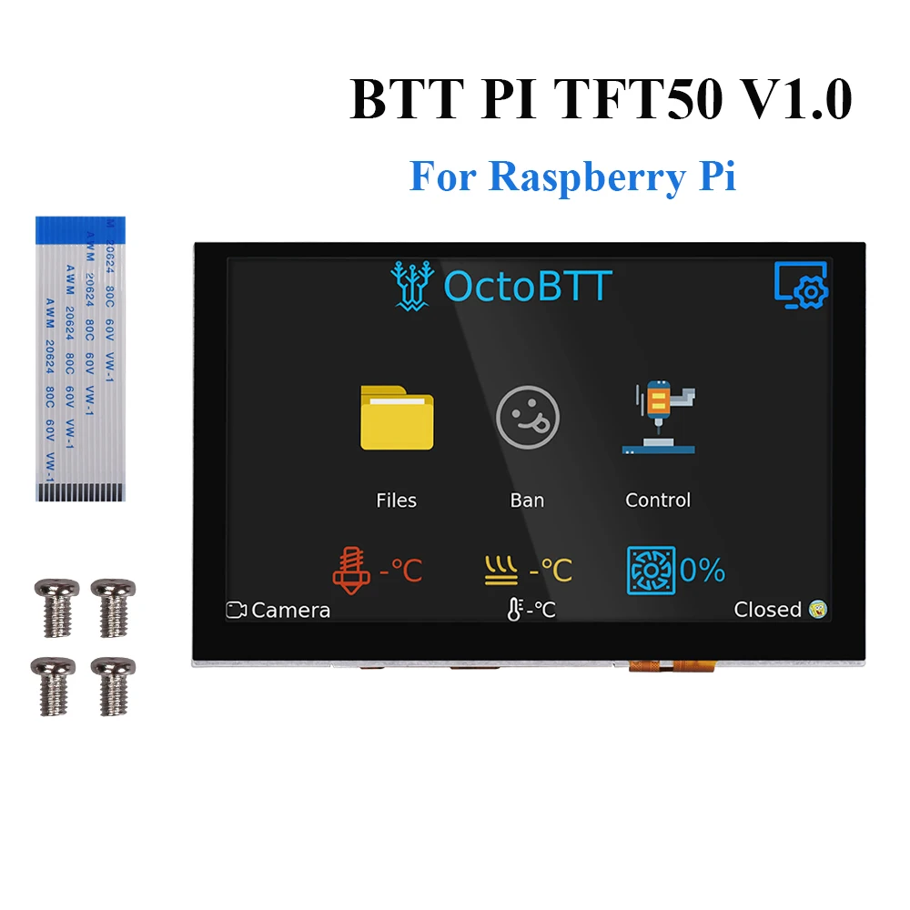 BIGTREETECH PITFT50 V1.0 Raspberry Pi 5 Palčni LCD 800*480 Zaslon DSI Octoprint Za Raspberry Pi 4/3 3B+/2B/3D Tiskalnik Deli