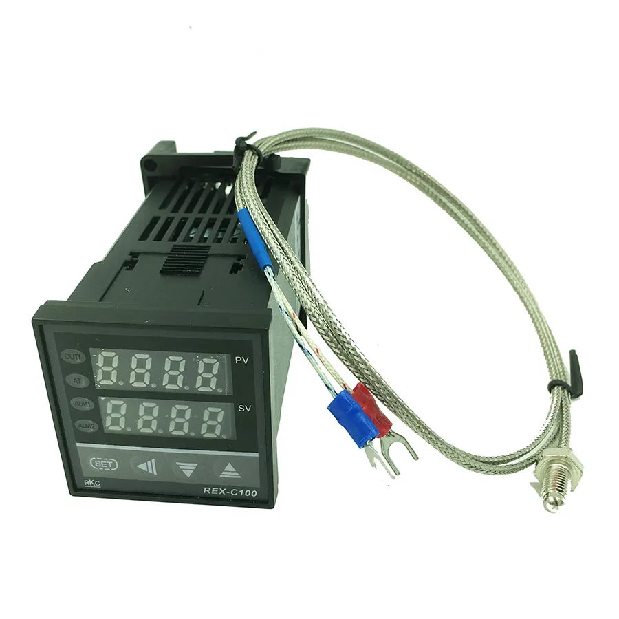 REX-C100 Digitalni PID Termostat za Nadzor Temperature Krmilnik Rele izhoda 0 do 400C s K-tip Termočlen Sonda za Senzor