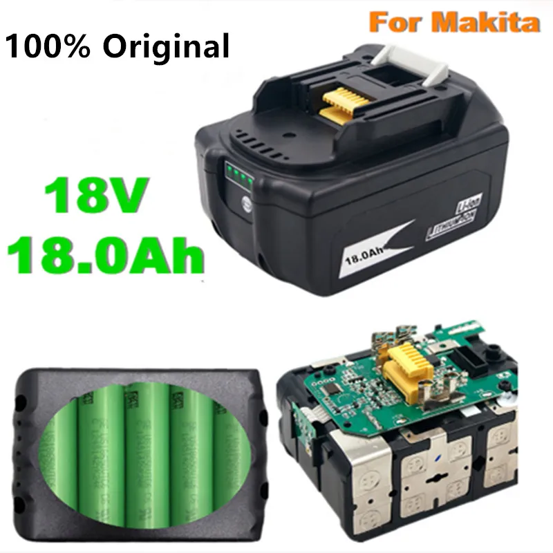 3PCS Novo est BL1860 18V 18000mAh Li ionska Baterija za Makita Baterija 18 V BL1830 BL1840 BL1850 BL1860B BL1860