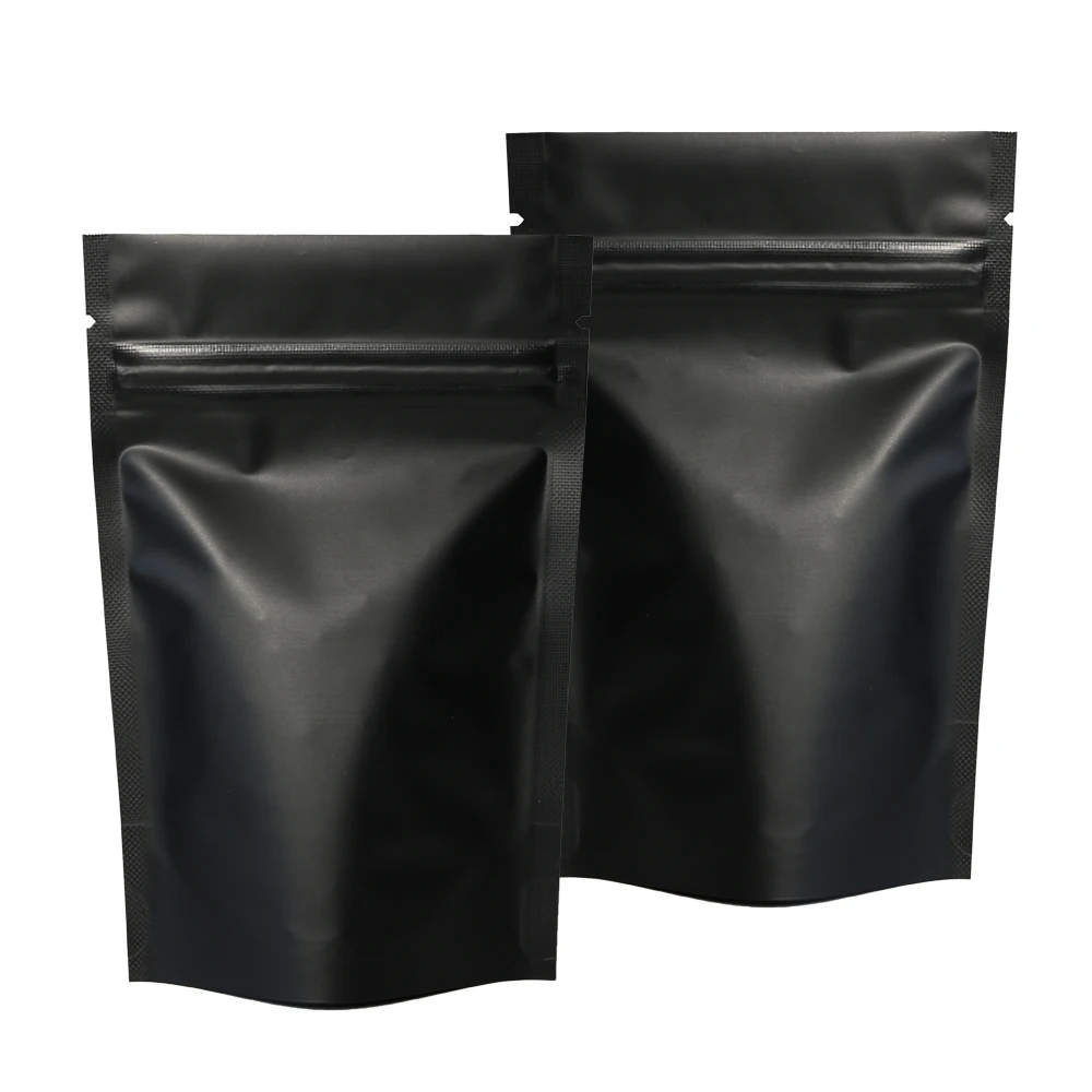 Matte black Paket Vrečke zip lock aluminijaste vrečke s toplotno seable vrečko za shranjevanje Stand Up Vrečko debelo večino paketne