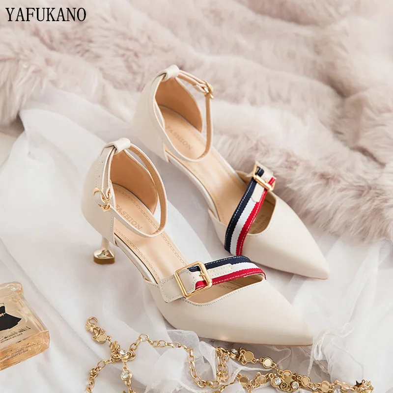 2020 novi korejski opozoril stiletto visokih petah preprosta modna plitvo usta womens čevlji temperament elegantno eno čevlji