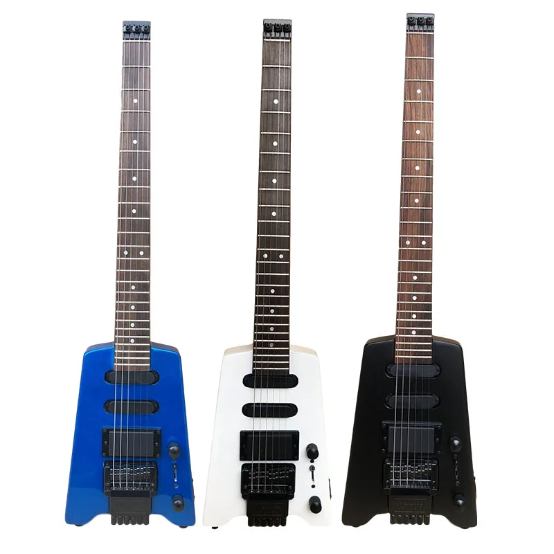 2020 Visoke kakovosti brez glave električna kitara 30inch Potovanja prenosni 24 Prečke mahagoni telo Kratek kitara brezplačna dostava