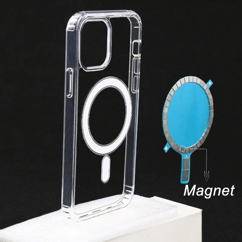 Original Jasno Primeru Telefon Za iPhone 12 Pro Max 12 Mini Slim Case Brezžično Polnjenje Luksuzni Prozoren Silikonski pokrov