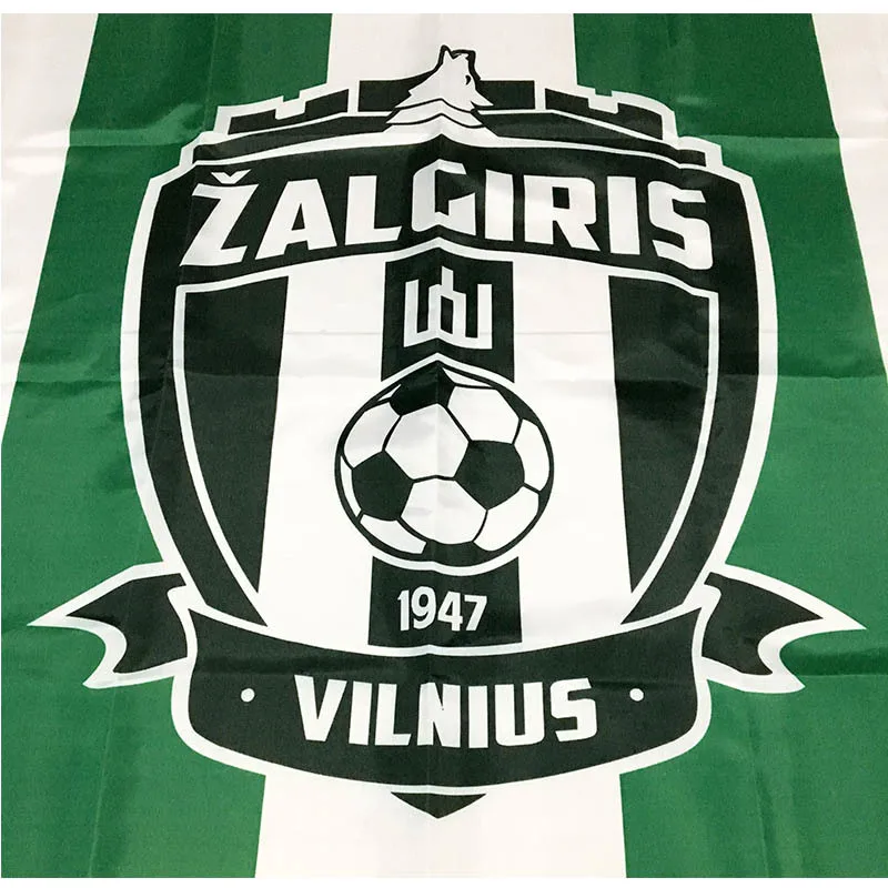Litva FK Zalgiris 3 m*5 m (90*150 cm) Velikost Božični Okraski za Dom Zastava Banner Darila