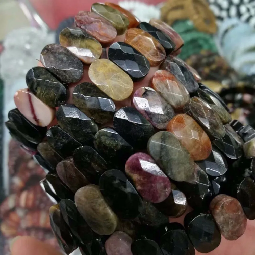 Naravni kamen turmalin kroglice zapestnica naravne energije kamen zapestnica DIY nakit za žensko, za moškega, trgovina