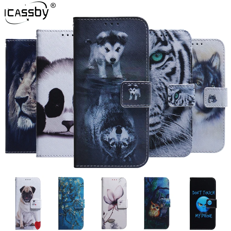 Za Samsung Galaxy A40 Primeru Volk Panda Magnetni Flip Denarnico, Telefon Fundas Pokrovček Za Samsung Galaxy A40 40 A405 A405F Coque Primeru