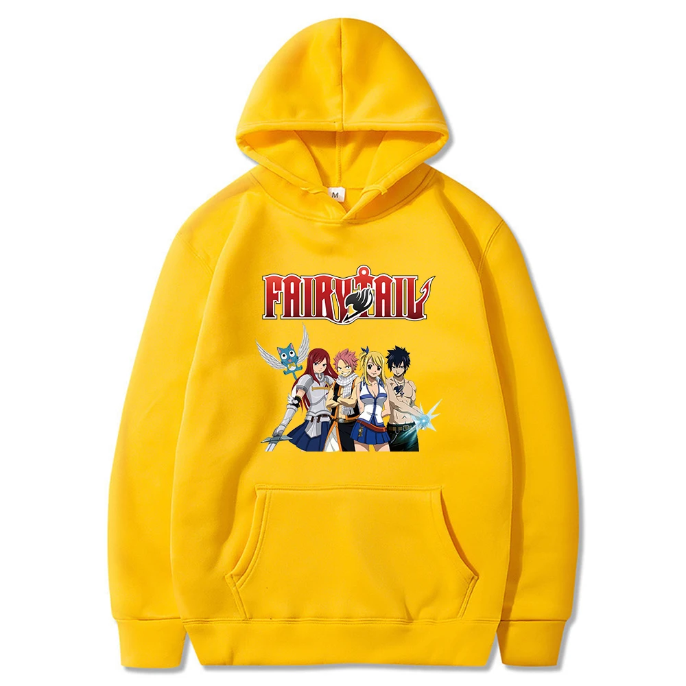 Fairy Tail Natisnjeni Lon Rokavi pulover s kapuco Anime Priložnostne Ženske/moški Majica Hip Hop Puloverju s Kapuco