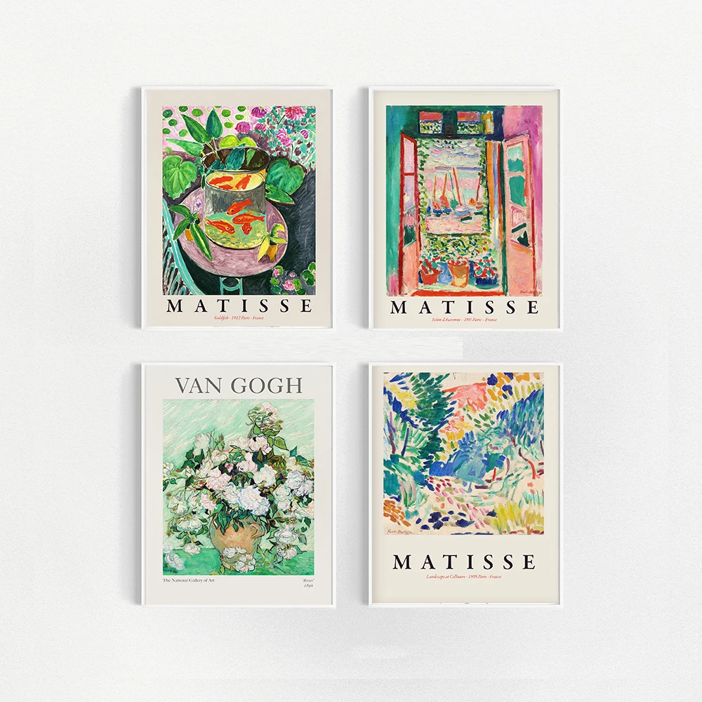Henri Matisse Retro Plakatov In Fotografij Abstraktne Krajine Wall Art Letnik Platno Barvanje Slike Za Dnevni Sobi Doma Dekor
