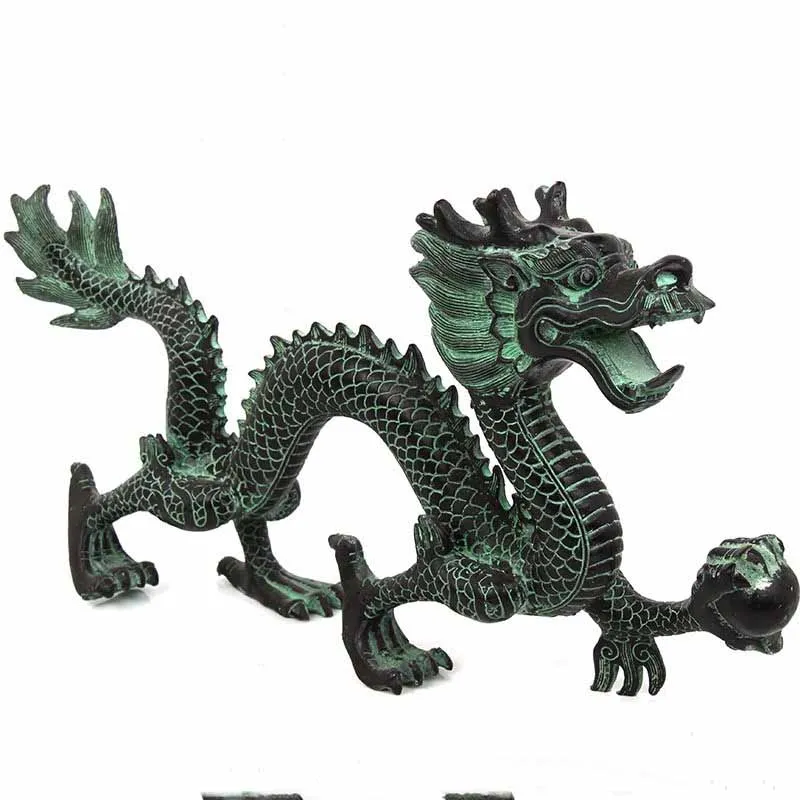 Feng Shui bronasti zmaj lov kroglice okraski srečo domače obrti dekorativne umetnosti