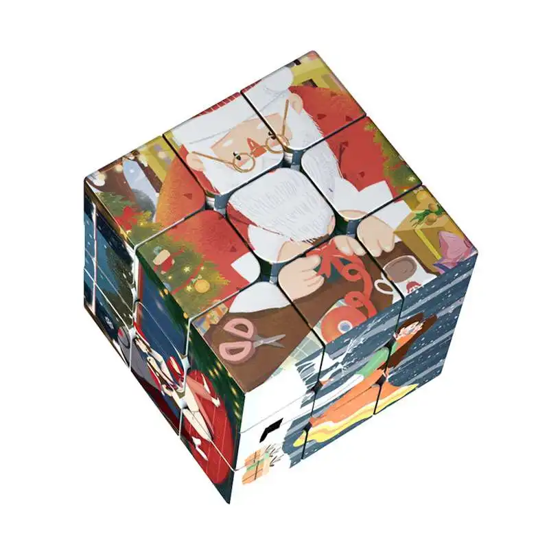UV Tisk Kitajsko Novo Leto Miško Magic Cube 3x3x3 meri Vesel Božič 3x3 Hitrost Puzzle cubo magico Otrok, Odraslih Darila