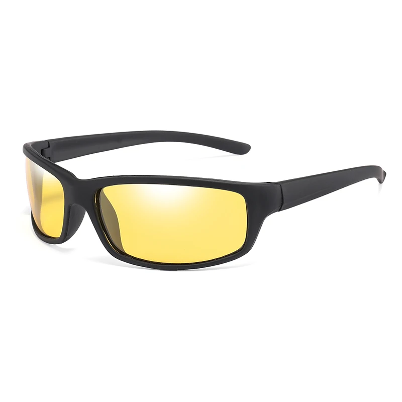 Nočno Vizijo Očala Moških Polarizirana Anti-glare Rumena Leča Kvadratnih Šport sončna Očala Retro Vožnjo Očala Gafas de sol UV400