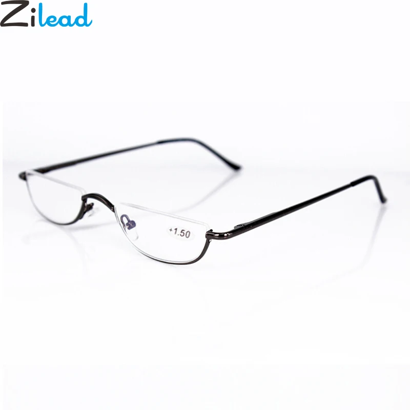 Zilead Ultra-lahkih Kovin Pol Okvir Obravnavi Očala Prenosni Moških Poslovnih Presbyopia Očala Z ohišjem, ki je Unisex Dioptrije +1.0+4.0