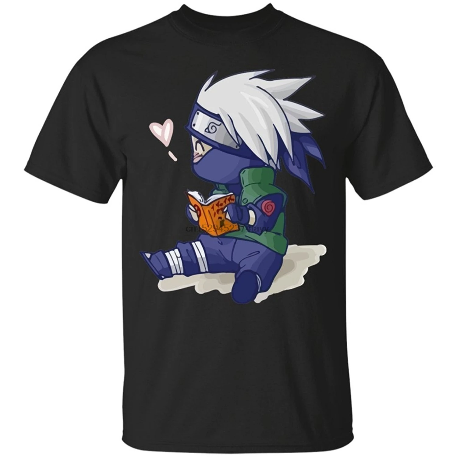 Kul Vroče Kakashi Hatake Bere Knjigo Srčkan Smešno Anime Naruto T-Shirt Vrh Tee Unisex