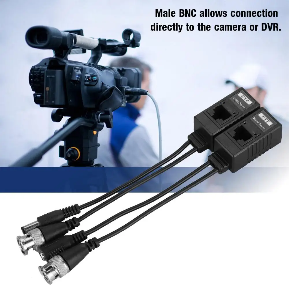 Najboljši BNC, Da RJ45 Pasivni Video Moč UTP CAT5 Kabel, Oddajnik za Zvok Balun Za CCTV Kamere