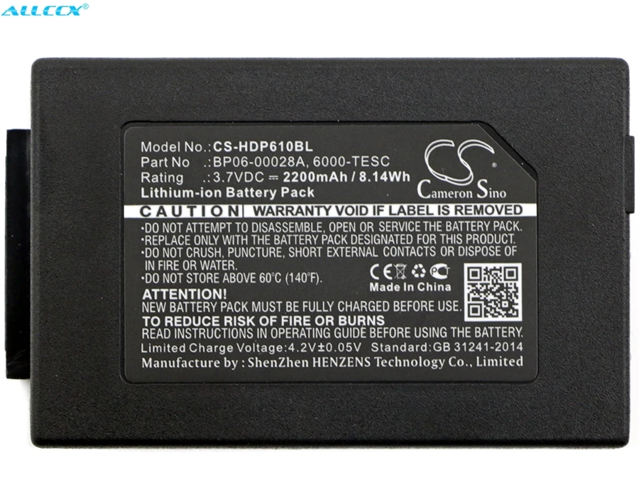 Cameron Kitajsko 2200mAh Baterija 6000-TESC, BP06-00028A za Delfin/Ročni 6100, 6110, Za Honeywell ScanPal 5100