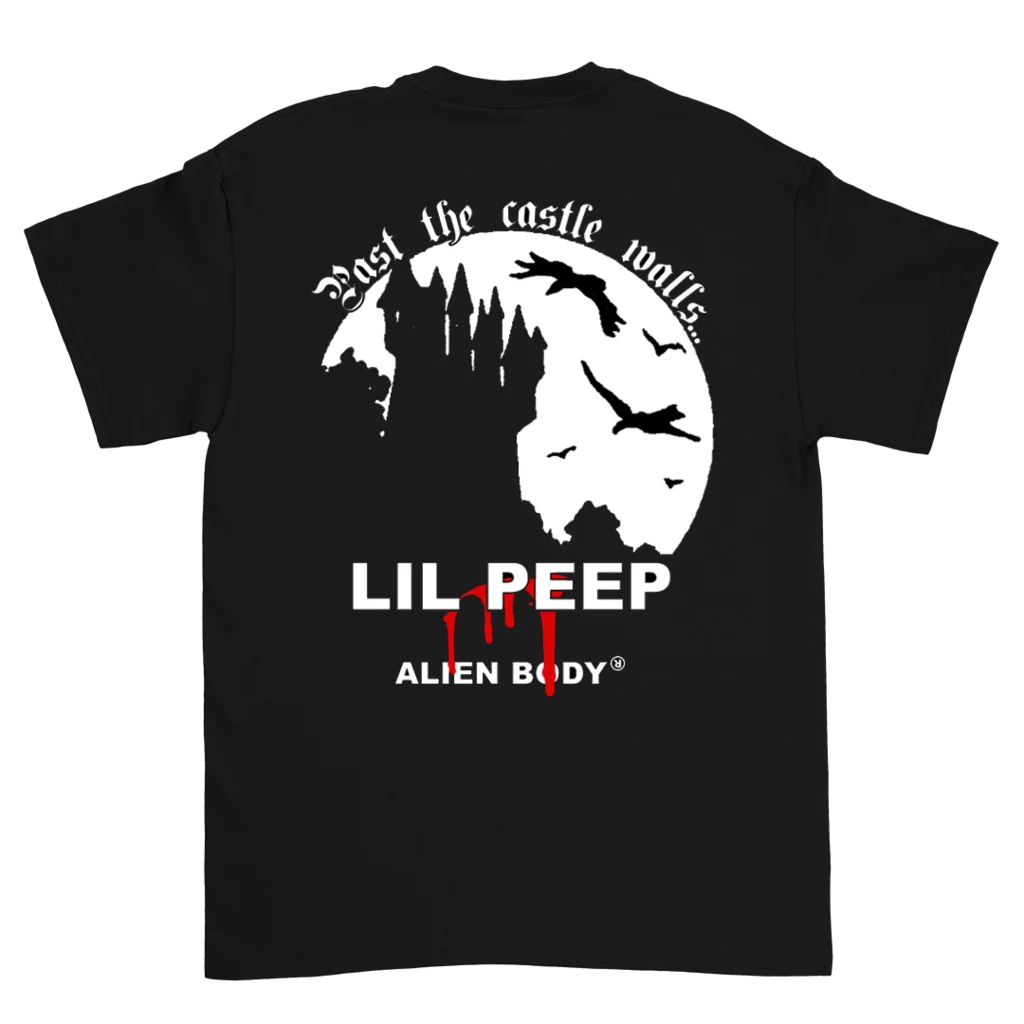 Lil Peep X Tujec Telo Anarhijo Vampir T shirt XL Nove Xl Verodostojno Deadstock Bele O Vratu Bombaža T-Shirt Smešno