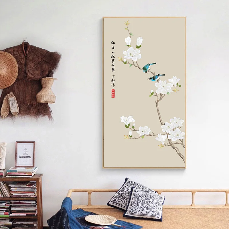 21 Vrste Nove Kitajske Tradicionalne Črnilo Rastlin Cvet Plakatov Steno Platno Slikarstvo Cvet Bambusa Lotus Slive Doma Dekor
