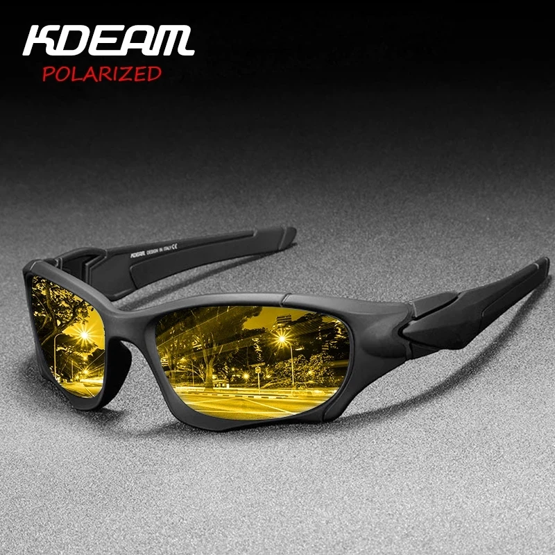 KDEAM Visoke Mode Outdoor Športne Moške Polarizirana sončna Očala Ženske Photochromic Objektiv Nočno Vizijo Očala za Sonce za Vožnjo KD0623