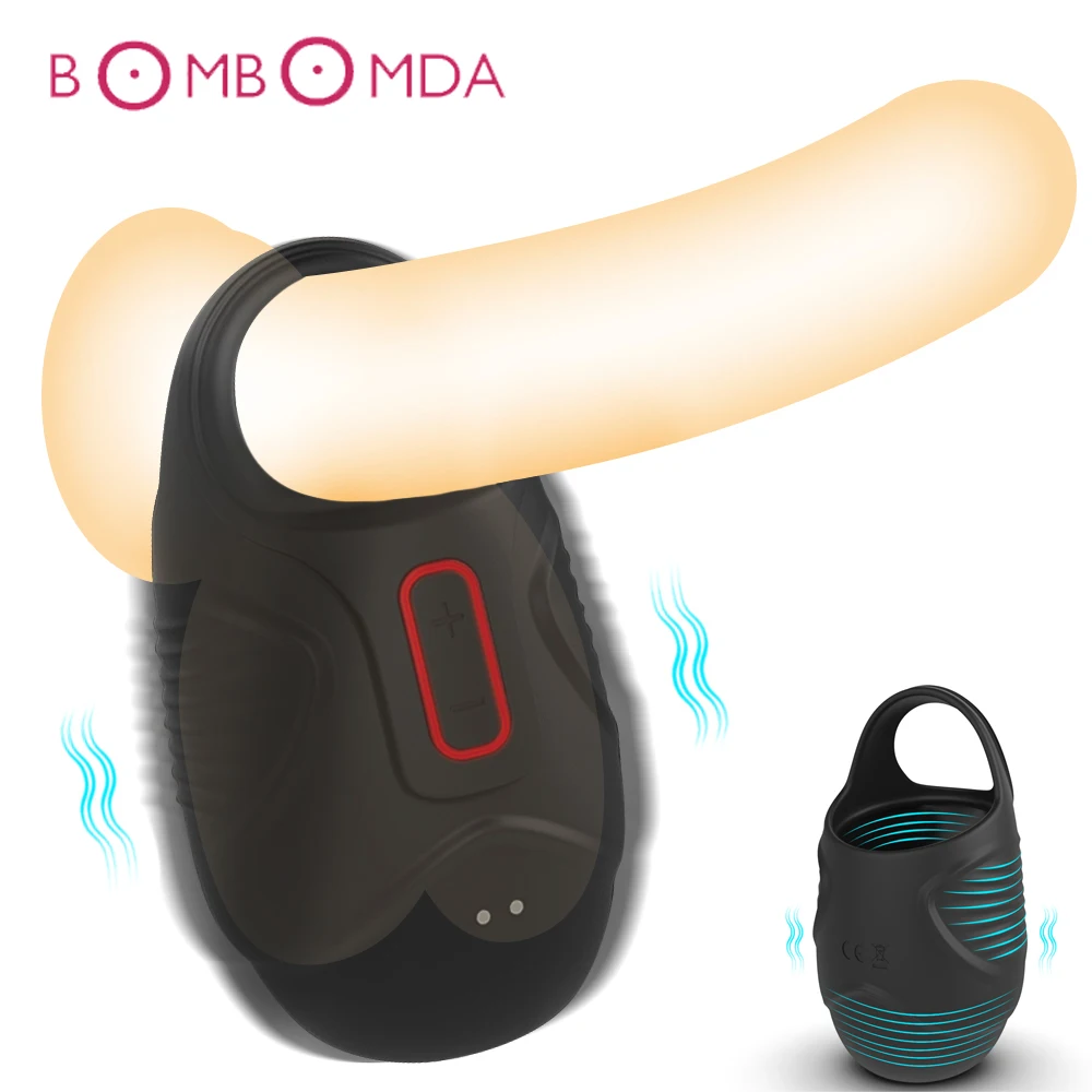 Modo Vibrator Spolnih Igrač za Moške CockRing Zamudo Izliv Obroč Moški Masturbator z vibriranjem Penis Rokav Moda Stimulator