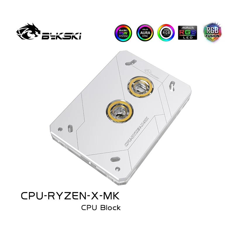 Bykski CPU Vode Blok uporabite za AMD RYZEN3000 AM3 AM3+ AM4 1950X TR4 X399 X570 Motherboard / 5V 3PIN RGB Svetlobe /Baker Radiatorski